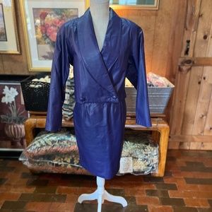 VINTAGE Jarrod’s leather Medium jacket in rich purple and leather skirt size 4